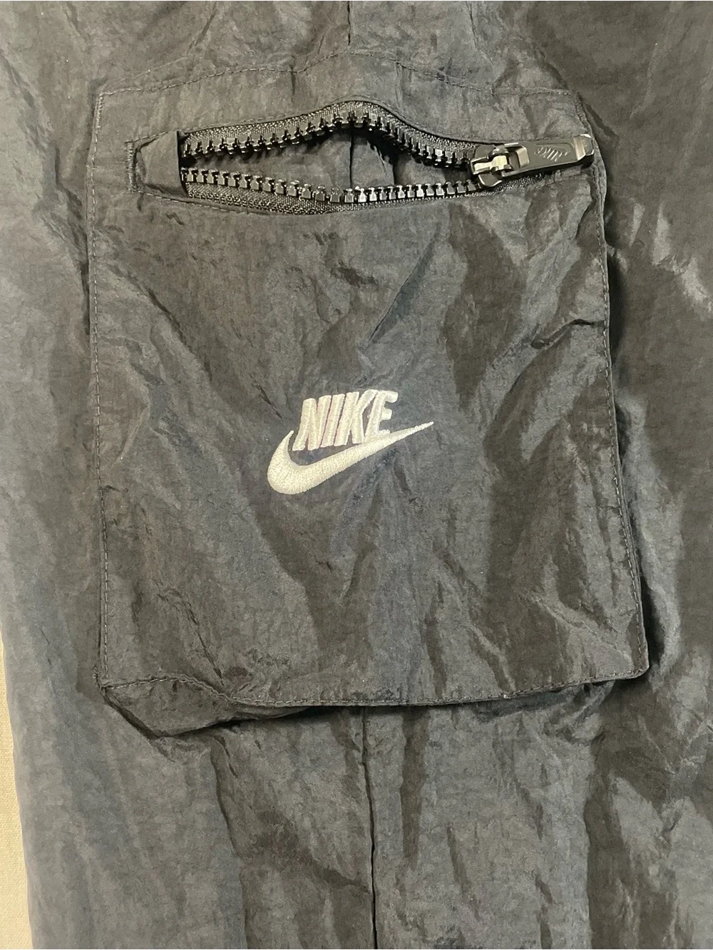 Nike Black Kids Cargo Joggers with Elastic Cuffs